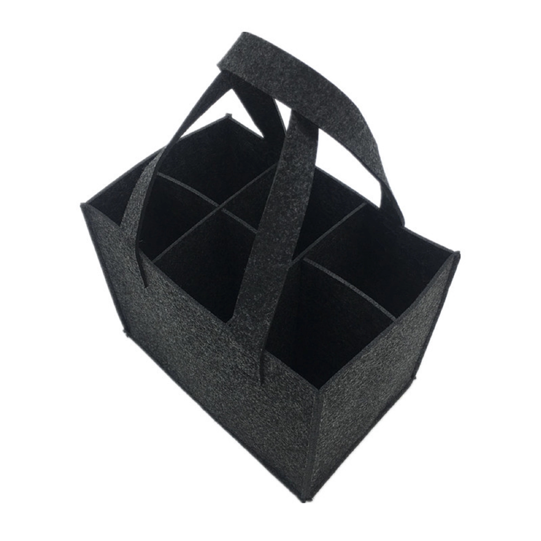 Multi-pockets Felt Wine Tote Bag Beer Pouch with Handle 4