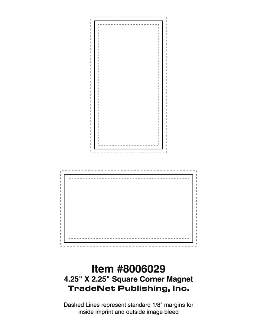 Magnet - 2.25x4.25 Square Corners - 25 Mil. 4