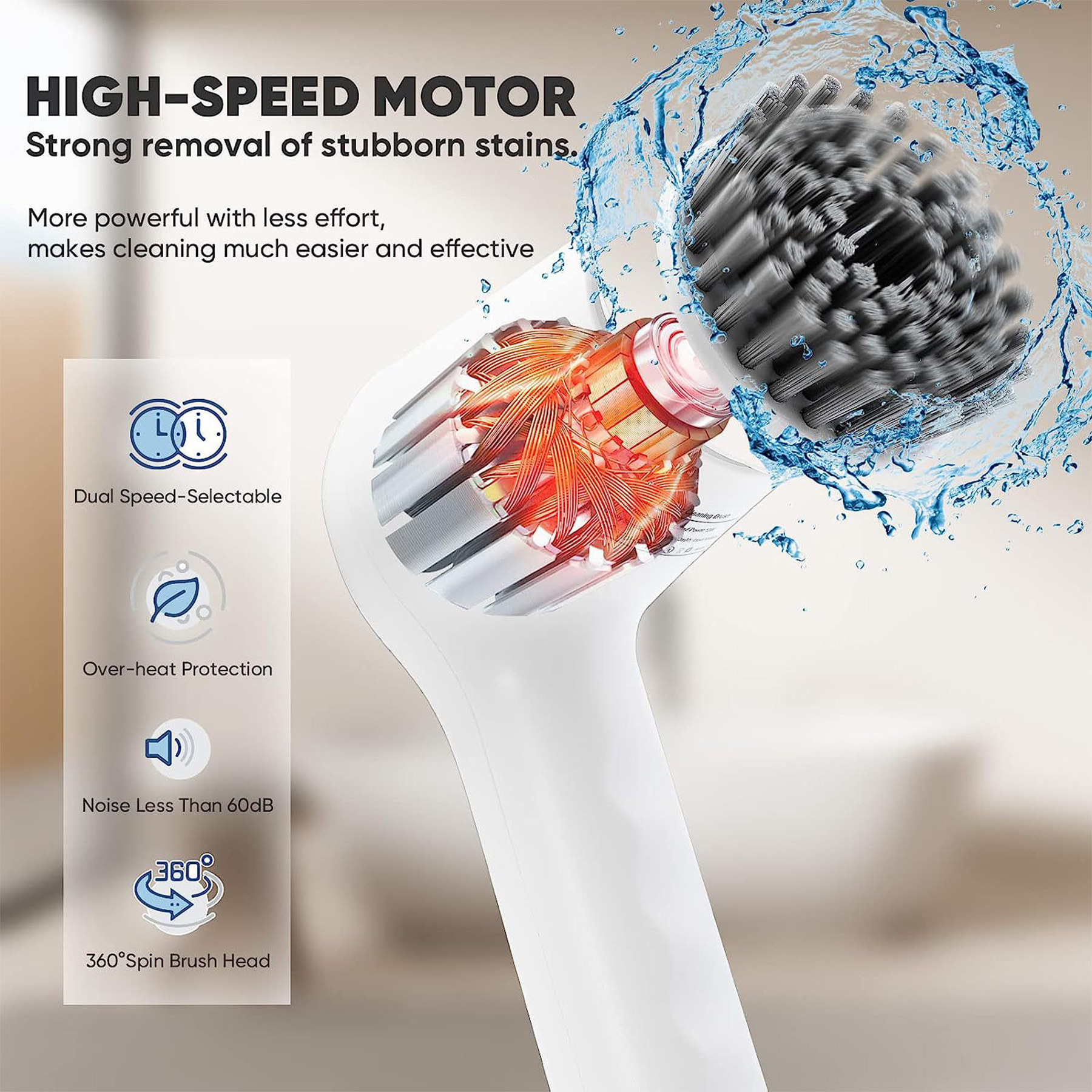 Electric Household Cleaning Brush 2