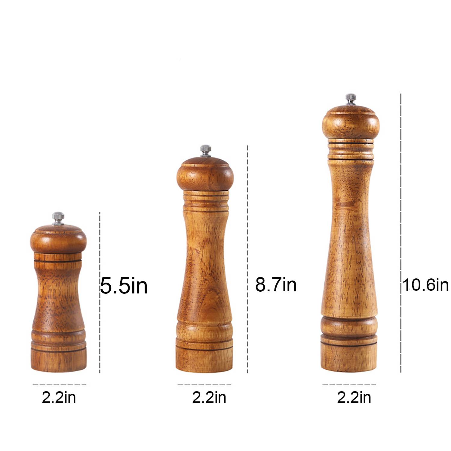 Durable Manual Wooden Pepper Grinder for Kitchen 3