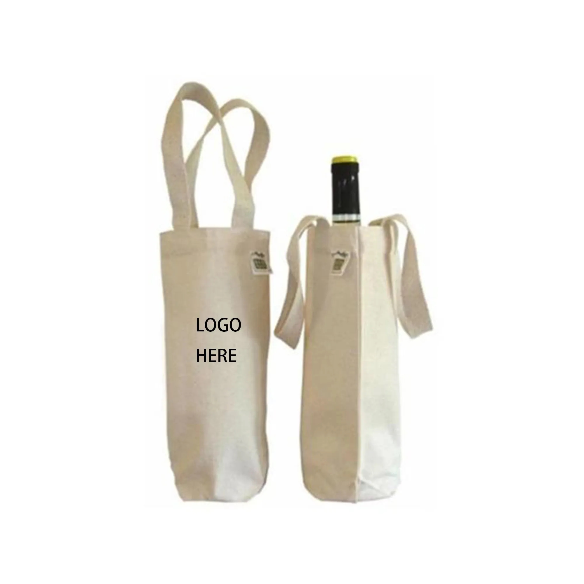 Custom Wine Tote Canvas Bag, custom tote bag with logo imprint 2
