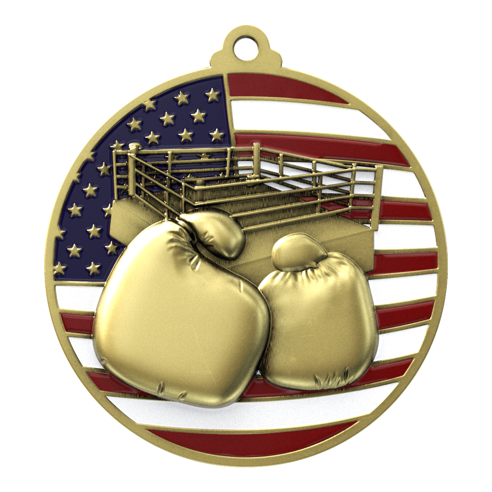 Boxing Patriotic Medallion (2-3/4")