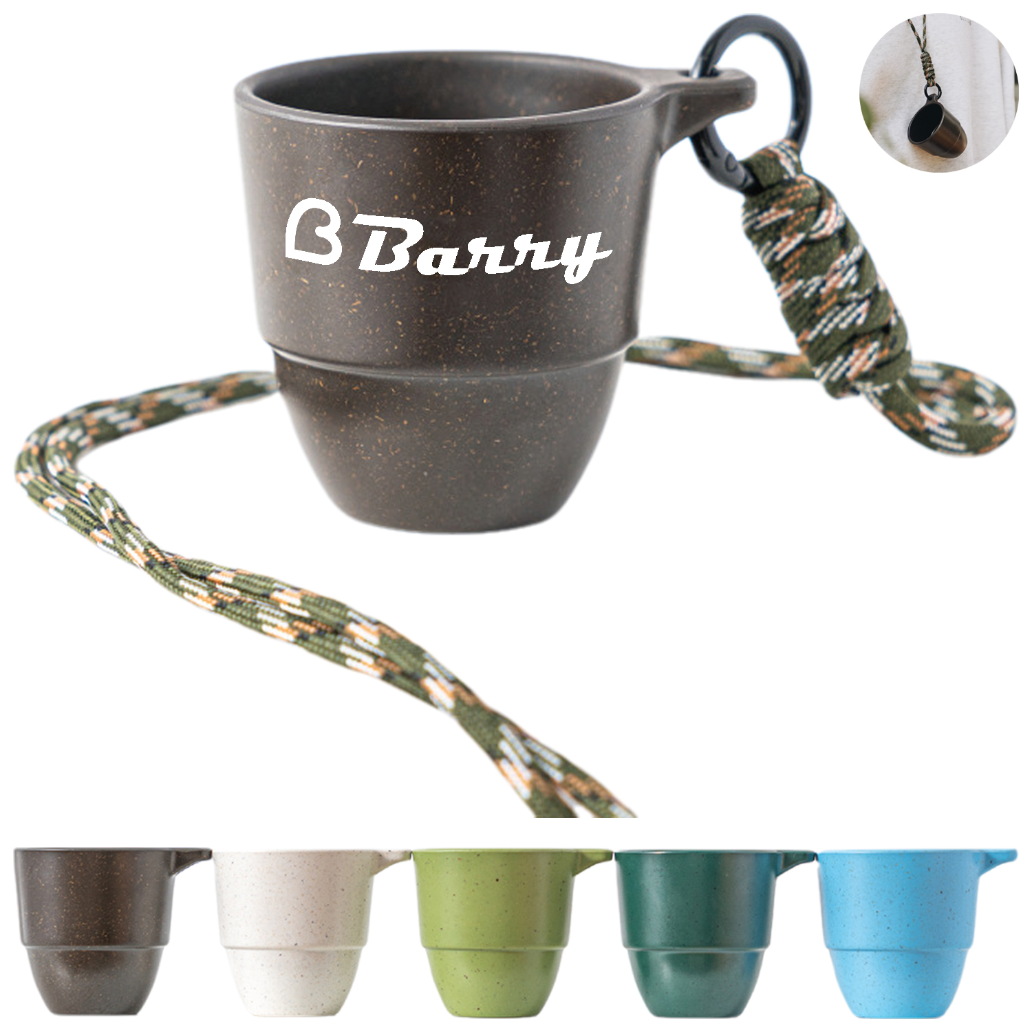 3oz Eco-friendly Coffee Grounds Cup w/ Lanyard 22