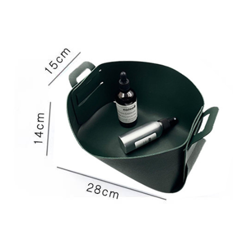 Leather Organizer Storage Box With Handle 3
