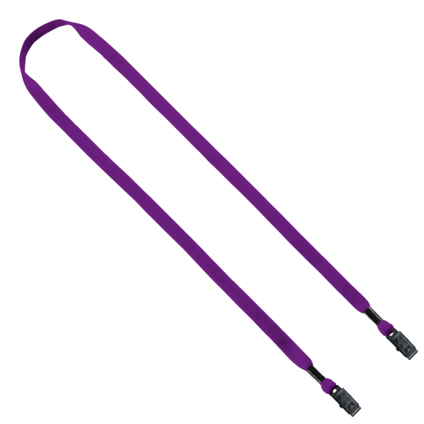 1/2" Cotton Double Bulldog Clip Lanyard 20