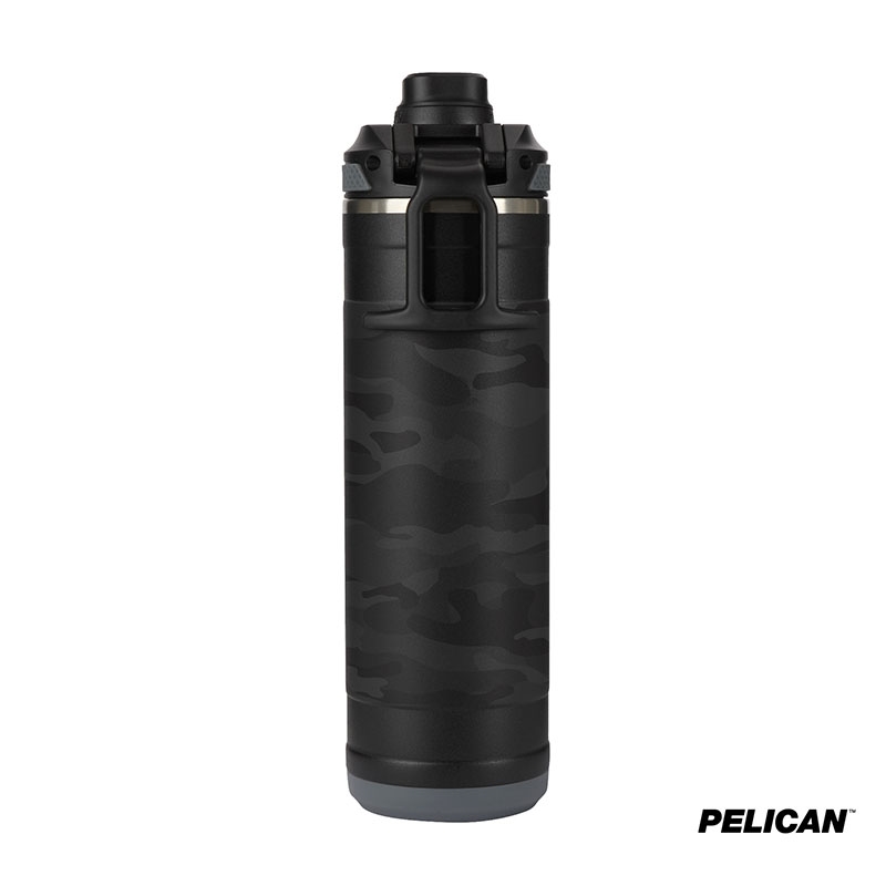 Pelican Pacific™ Chug 26 oz. Recycled Double Wall Stainless Steel Black Camo Water Bottle 6