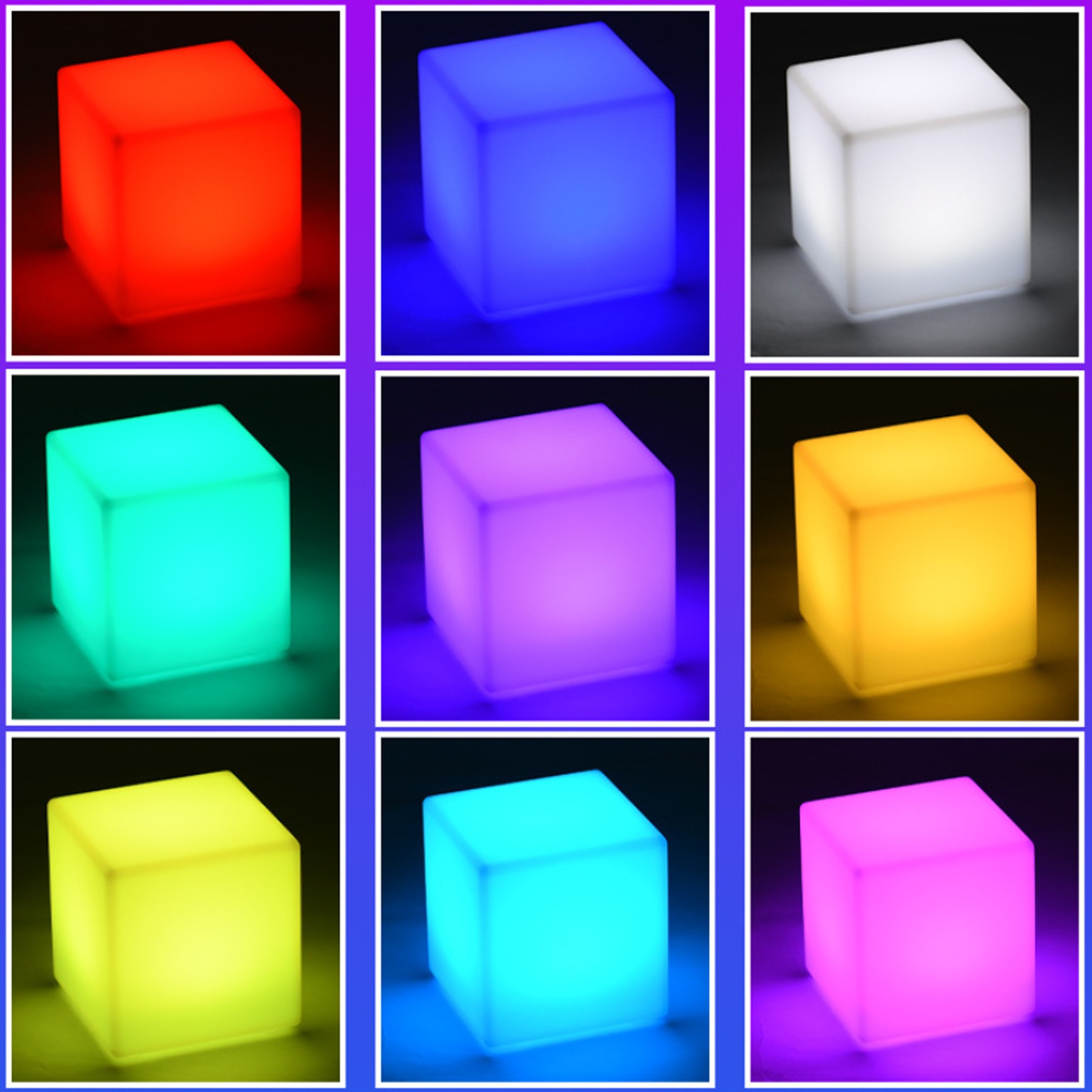8" Deco Light Cube 3