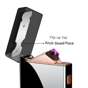 Rectangle Dual Electric Arc Lighter With Flashlight 21