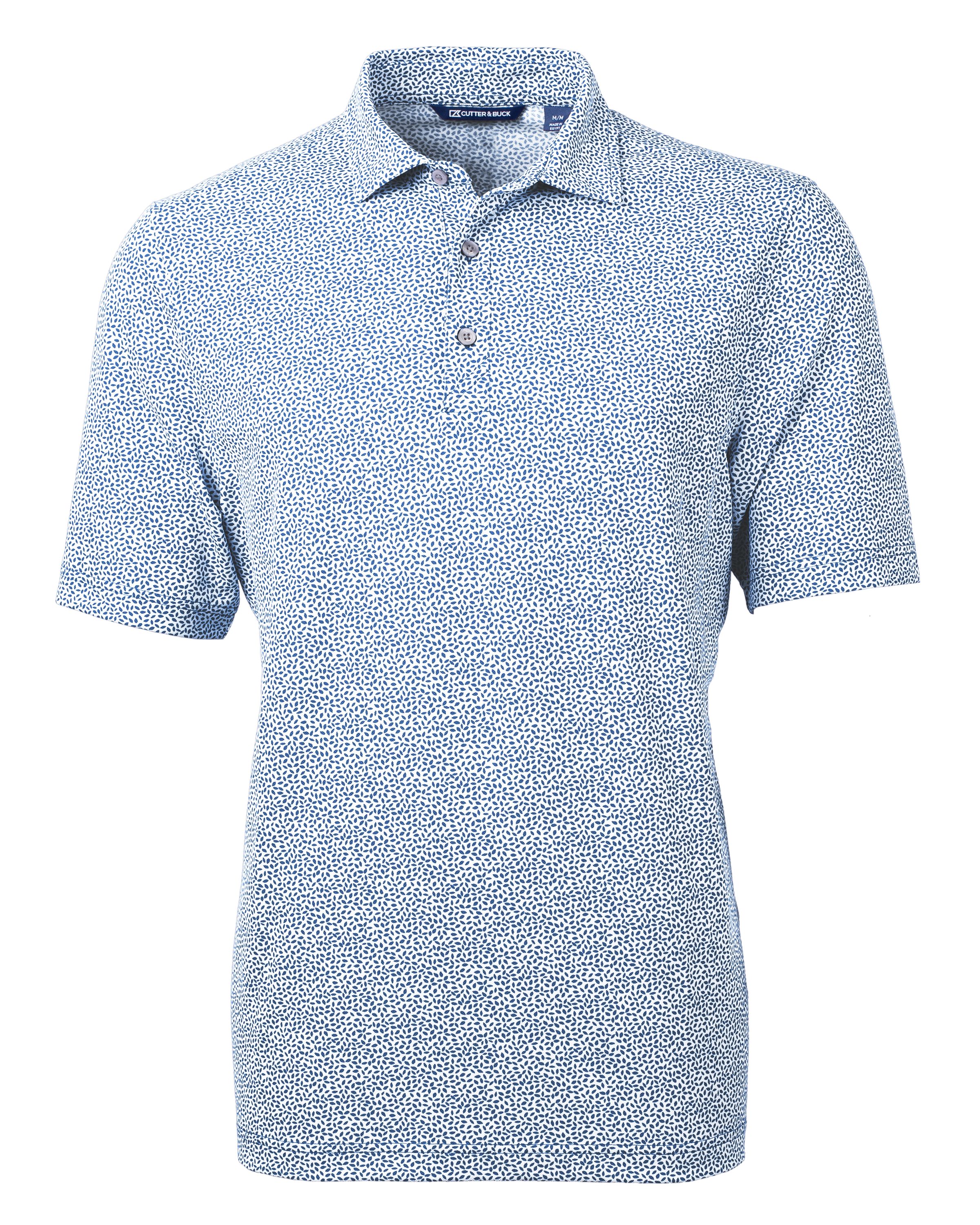Cutter & Buck Virtue Recycled Botanical Print Featherlight Pique Mens  Polo 85