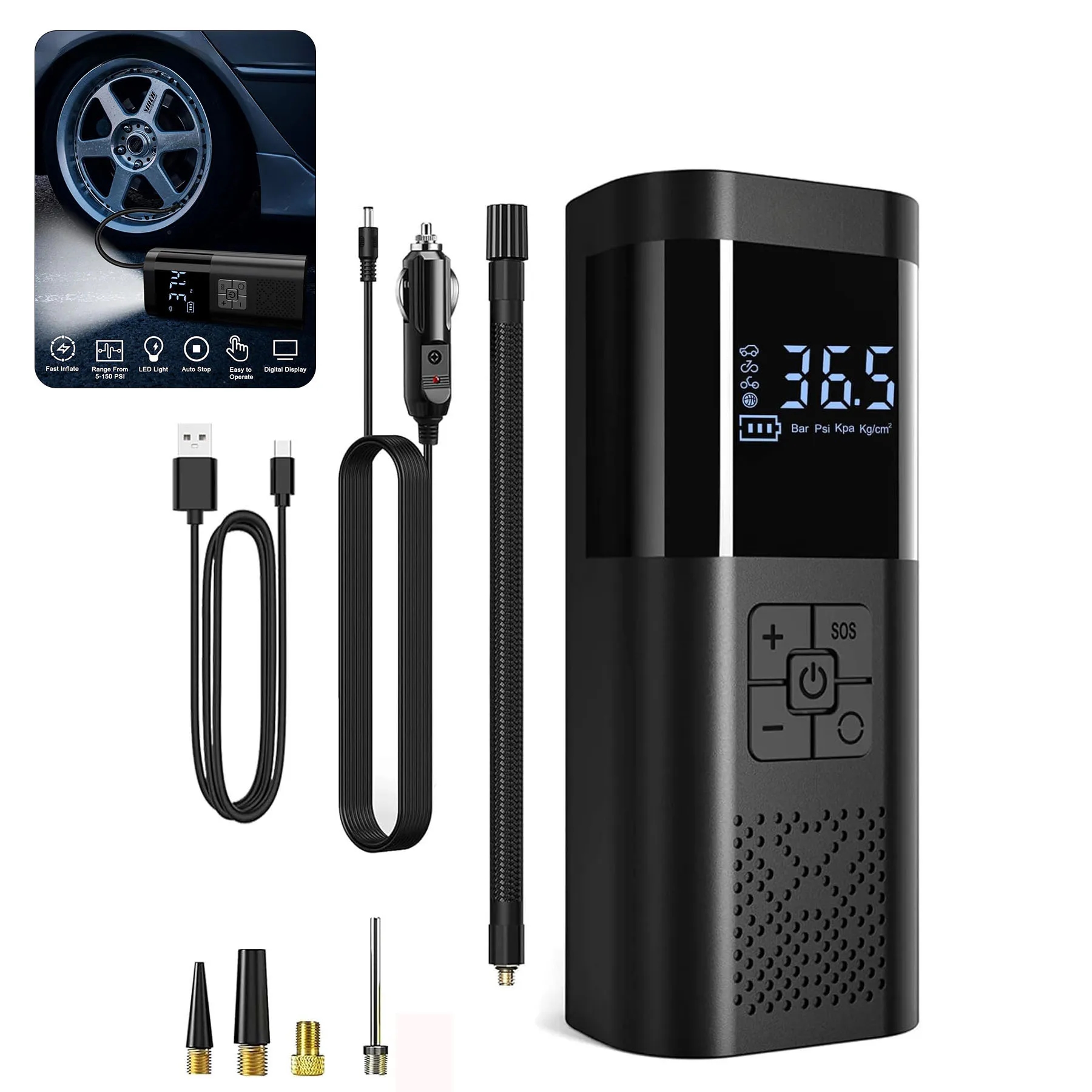 Tire Inflator Portable Air Compressor 1