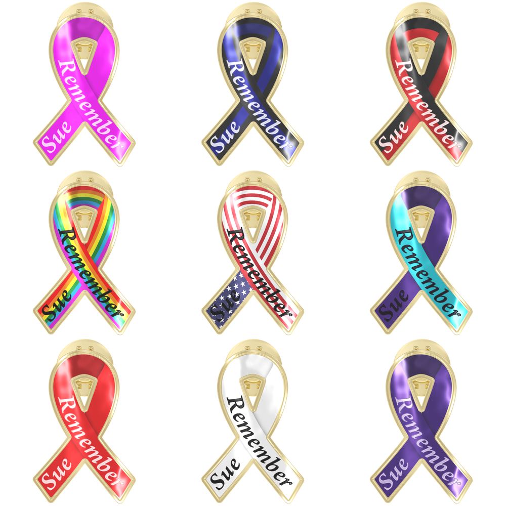 Texture Tone® Ribbon Awareness Shaped Lapel Pin 15
