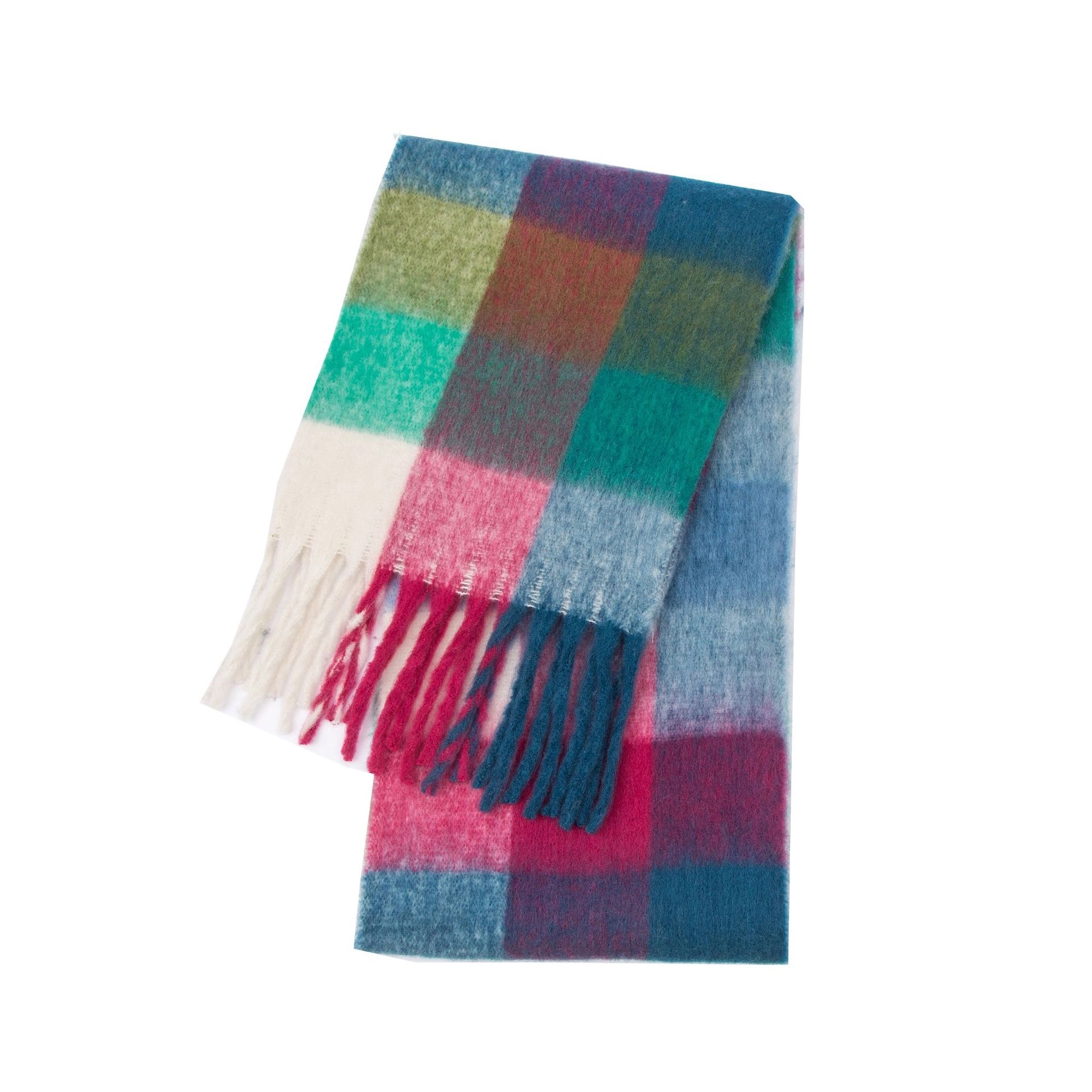 Fringed Plaid Shawl 3