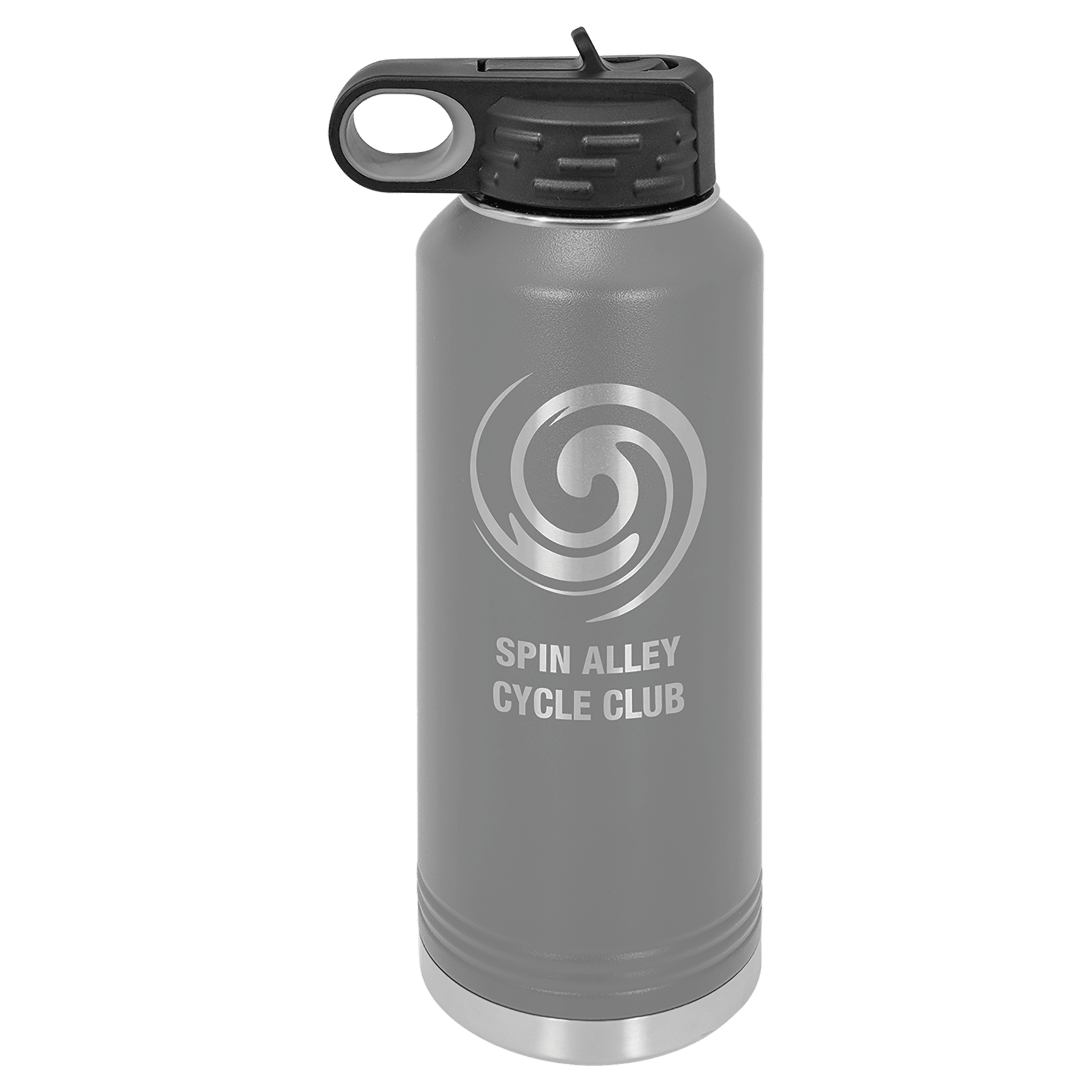 40 oz. Dark Gray Powder Coated Laser Engraved Polar Camel Water Bottles, custom water bottle with logo imprint 2