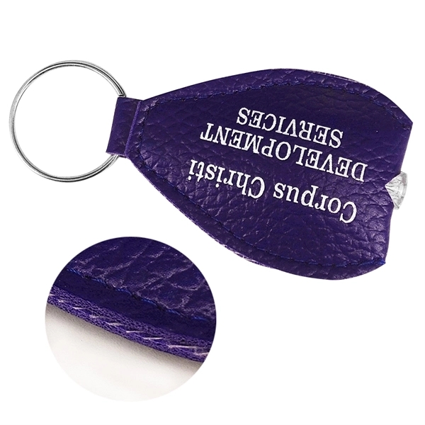LED PU Leather Keychain 1