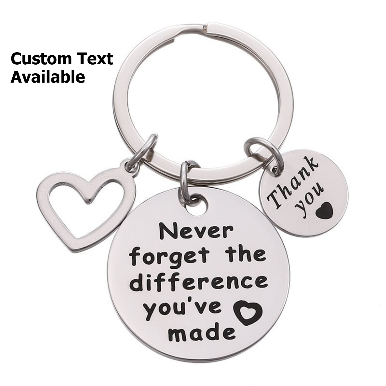 Stainless Steel Round Keychain 1