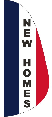 "NEW HOMES" 3' x 8' Message Feather Flag 1