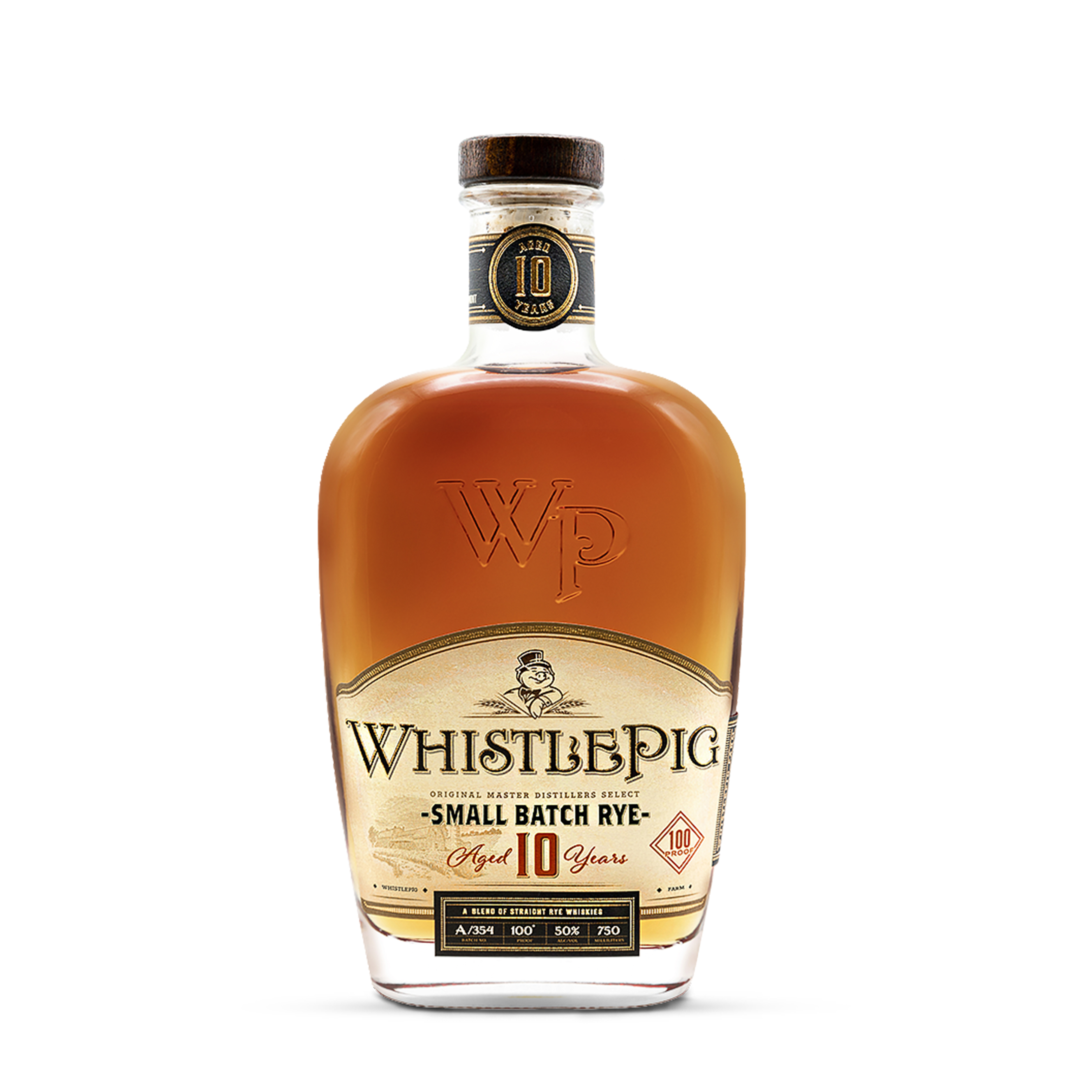 Etched Whistlepig 10 Year Small Batch Rye Whiskey Liquor Bottle 1