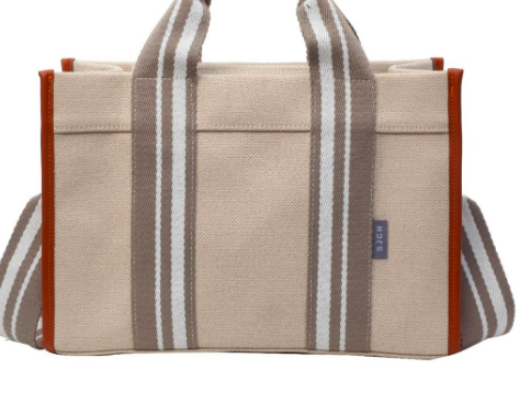 Canvas Tote bag black/brown 2