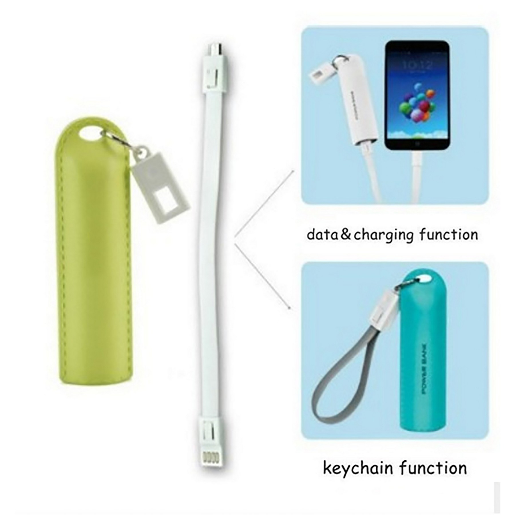 Keychain Emergency Powerbank With Cable 2