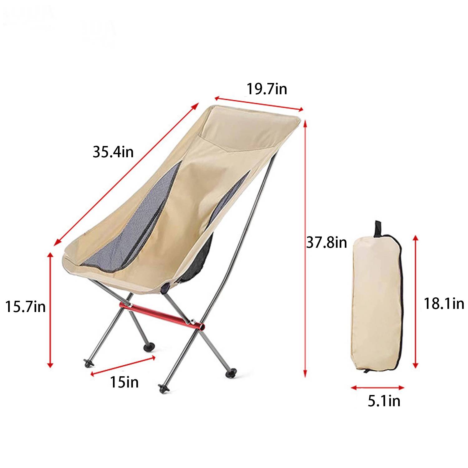 Portable Camping And Fishing Aluminum Alloy Folding Chairs 6
