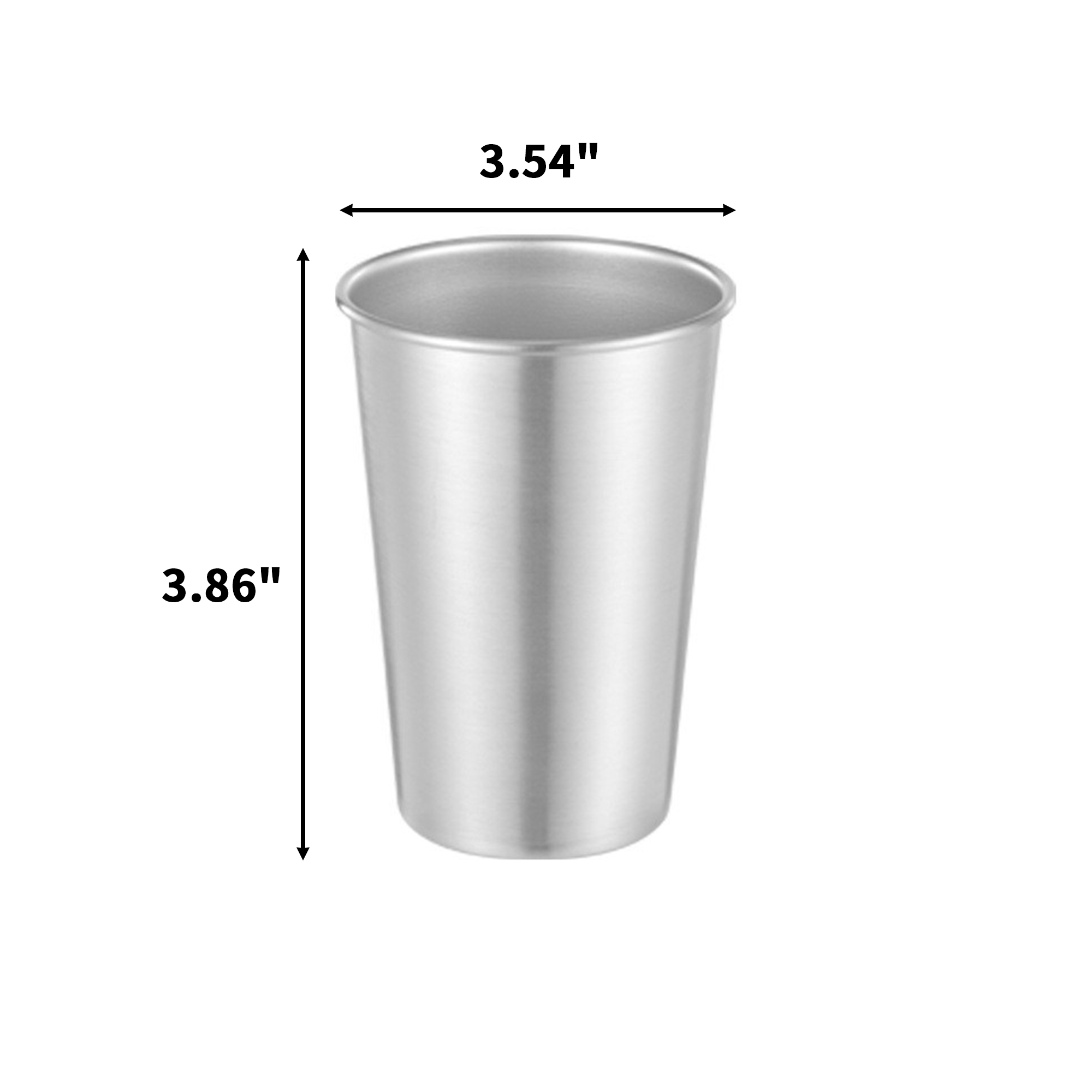 Sixteen Ounce Single Wall Stainless Drink Cup 4