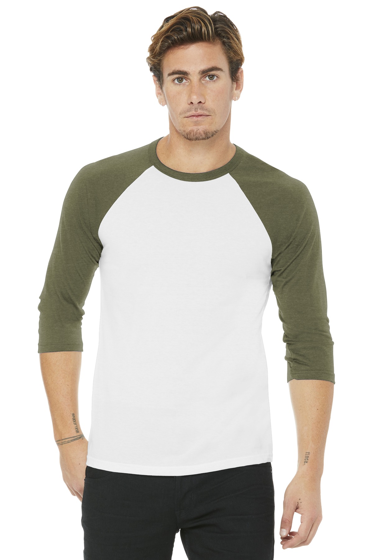 BELLA+CANVAS Unisex 3/4-Sleeve Baseball Tee. BC3200 62