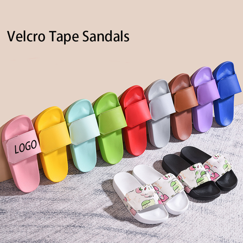 Unisex Soft PU Straps Velcro Tape Sandals 2