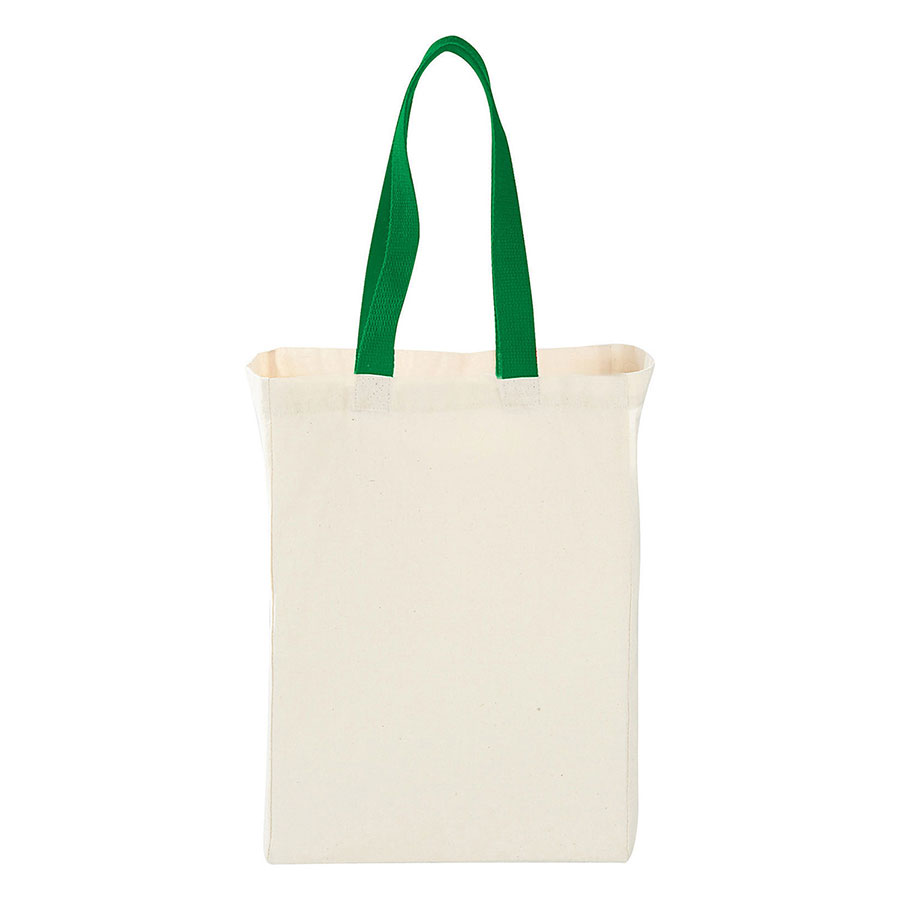 7 oz Cotton Canvas Book Tote Bag - 10"W x14"H x 5"D x 6