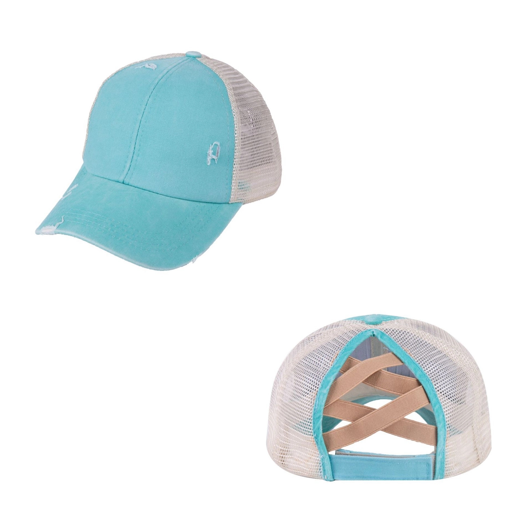 Ponytail Baseball Cap with Mesh 9