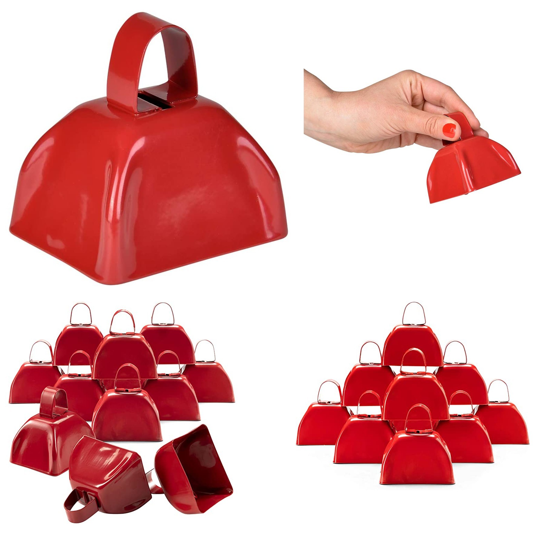 Red 3 Inch Cow Bell Noise Maker 3