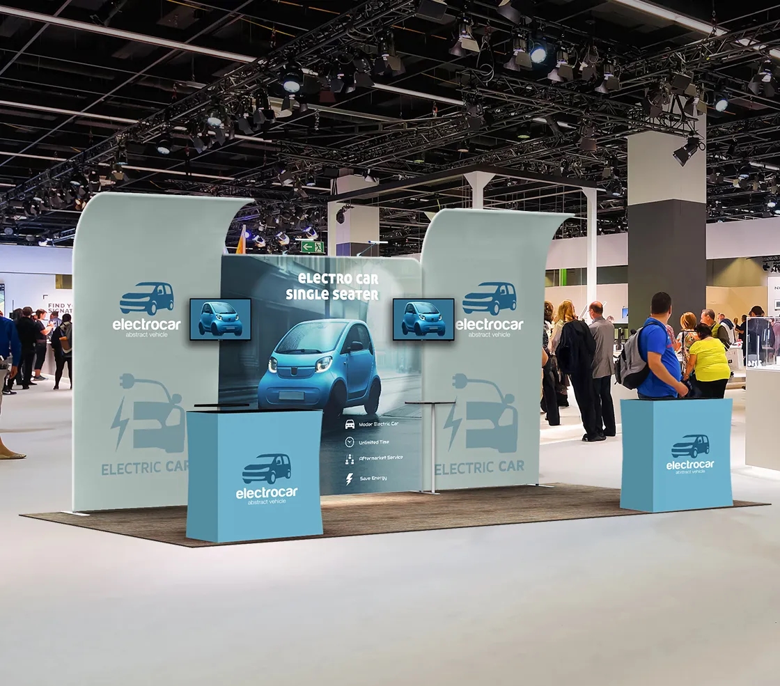 20ft Inline Trade Show Booth - Modular Setup 5