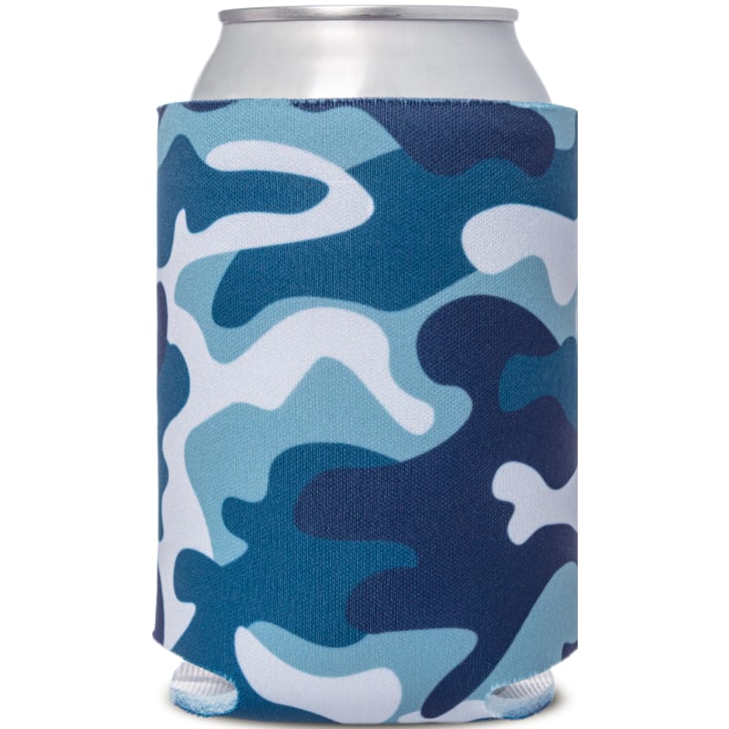 Custom Colored Camo Foam Collapsible Coolies, custom koozie with logo imprint 3