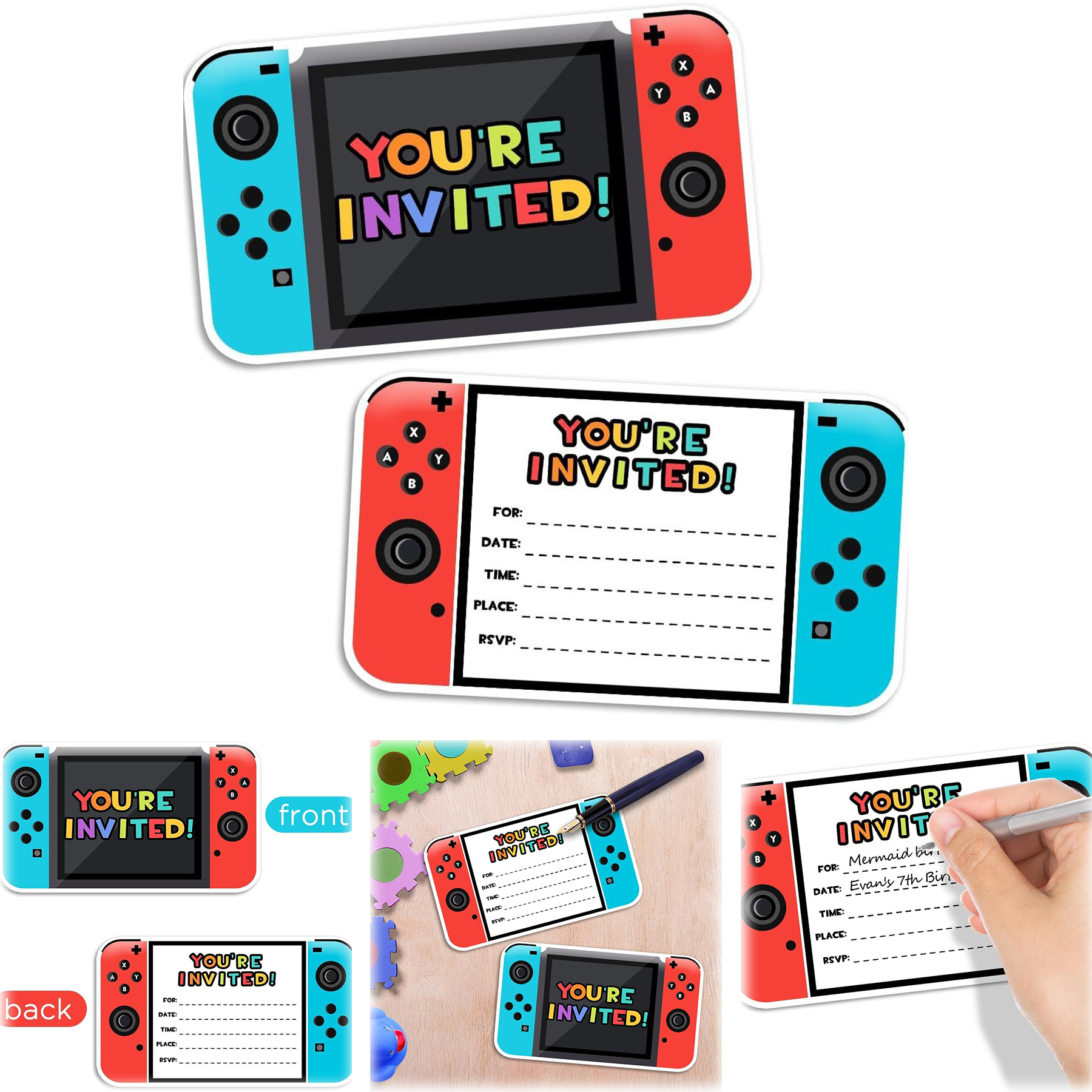 Birthday Party Fill In Invitations