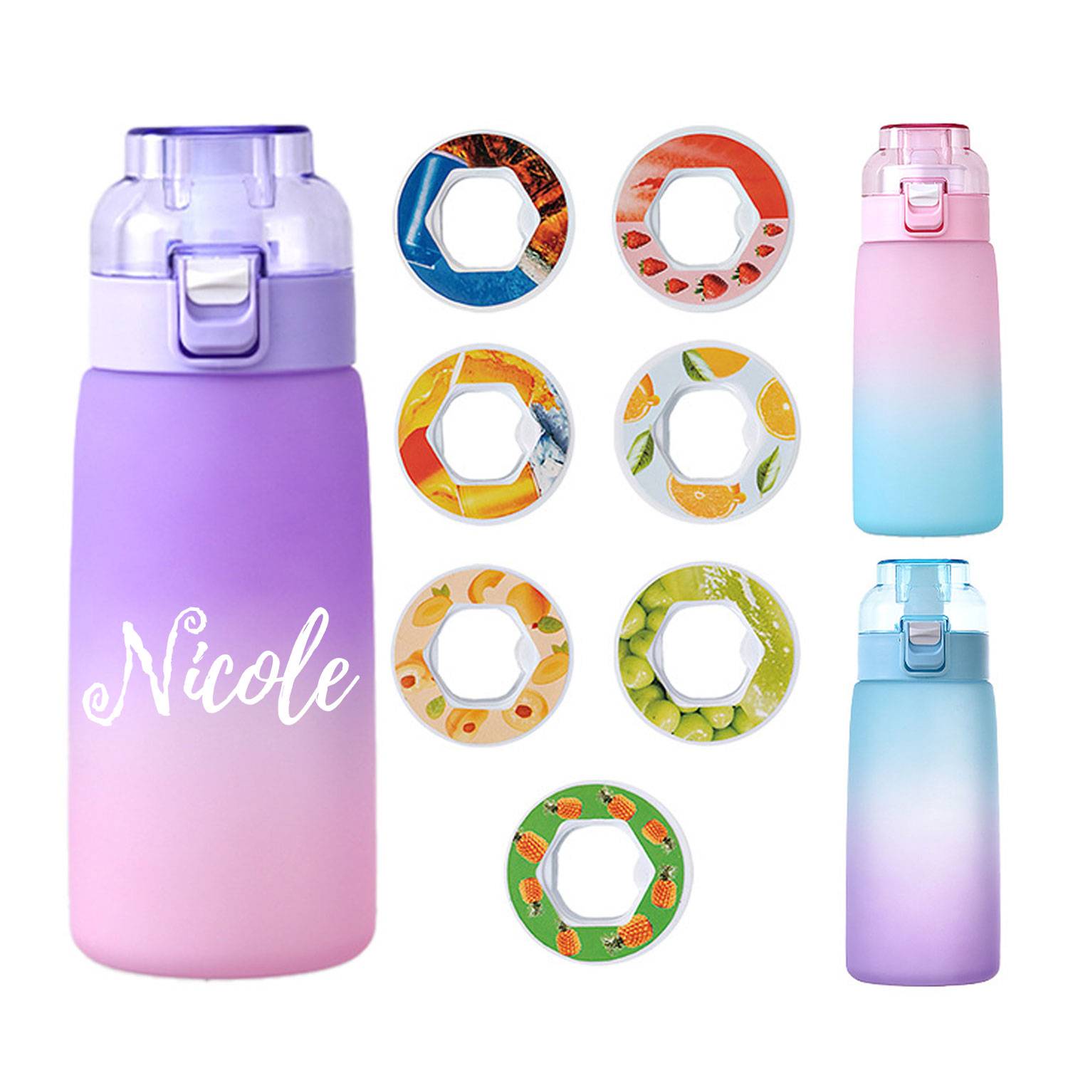 17oz BPA Free Scented Sports Water Bottle w/ 7 Flavor Pods 2