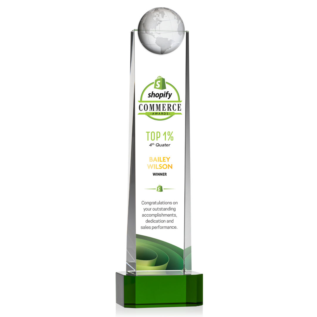 Sherbourne Globe VividPrint™ Award - Green 4