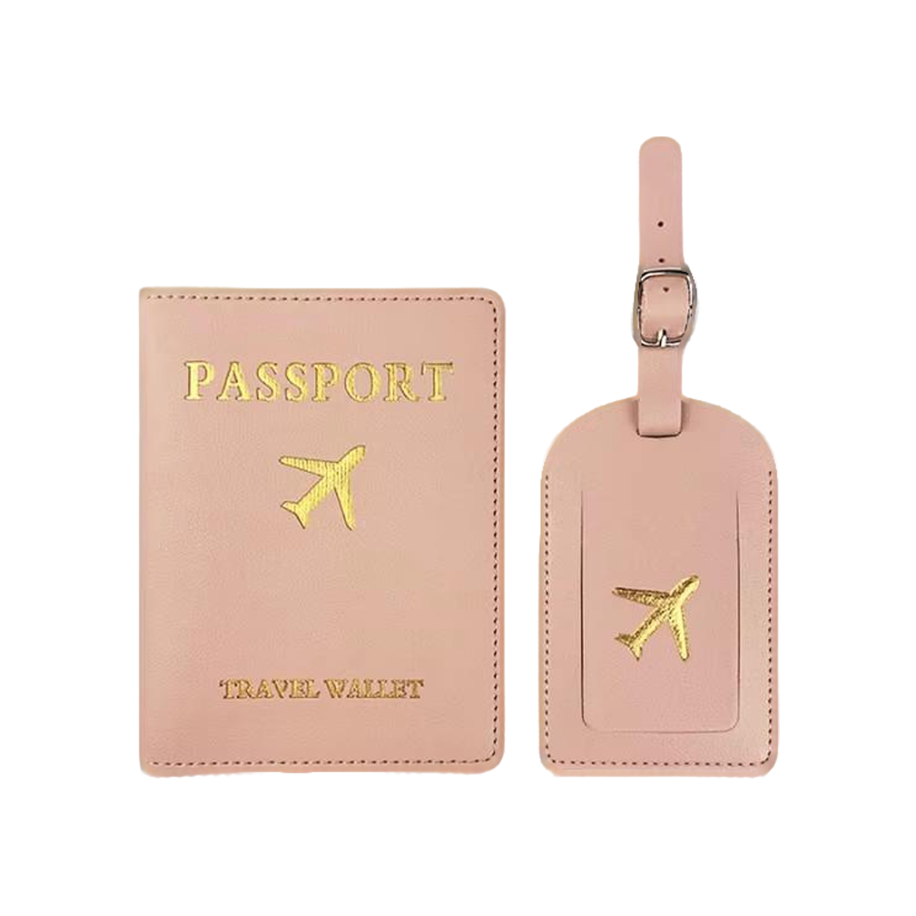 Debossed Rfid-Blocking PU Passport Cover & Luggage Tag Set 3