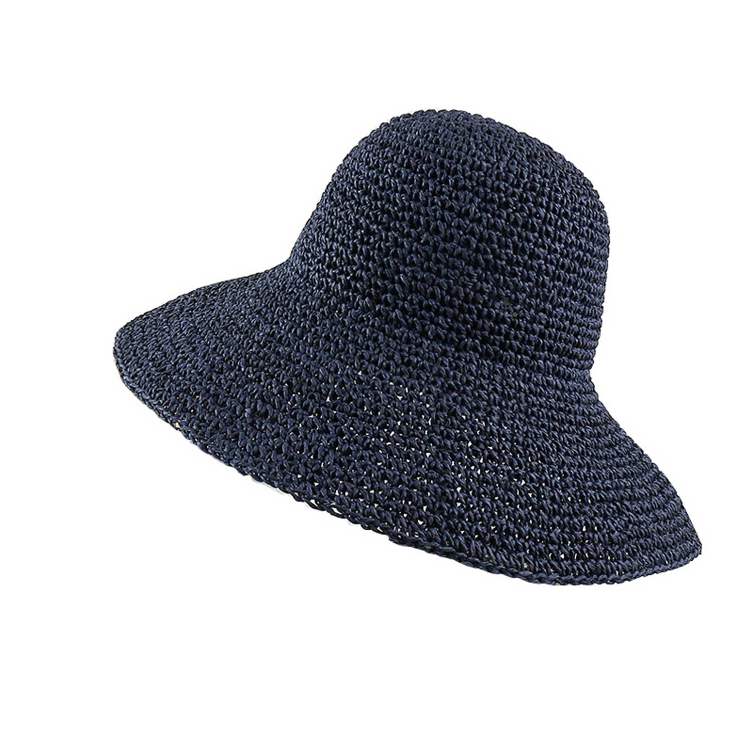 Wide Brim Crochet Foldable Fisherman Vacation Hat for Women 11