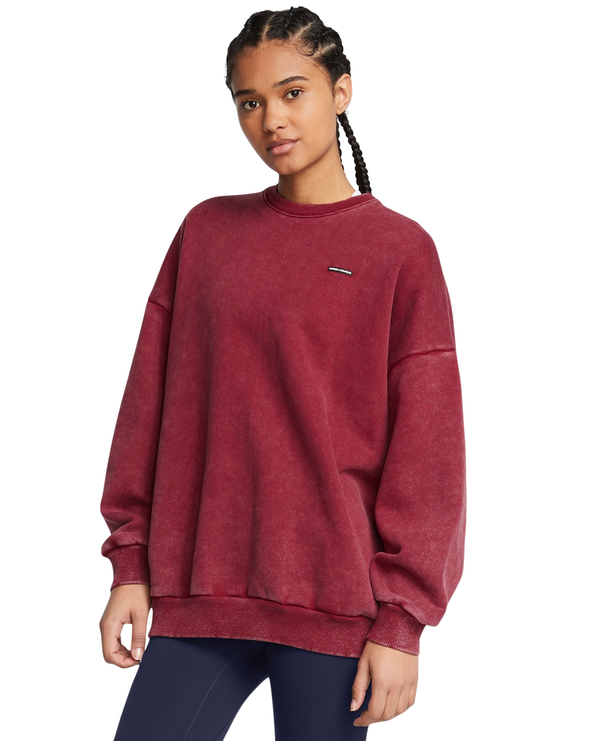 UA Icon Heavyweight Fleece Women's Oversized Crew 2