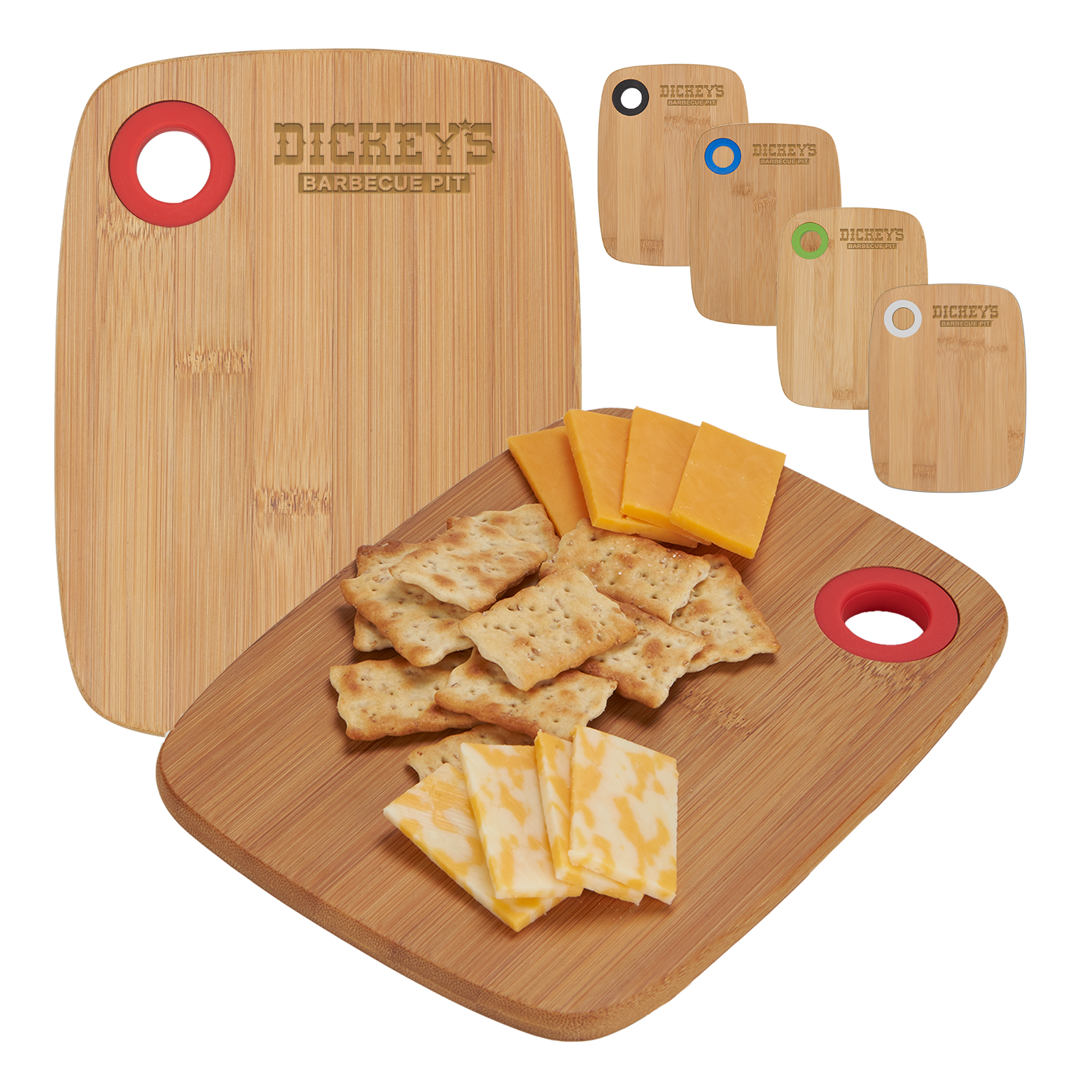 Small Bamboo Cutting Board w/Silicone Ring