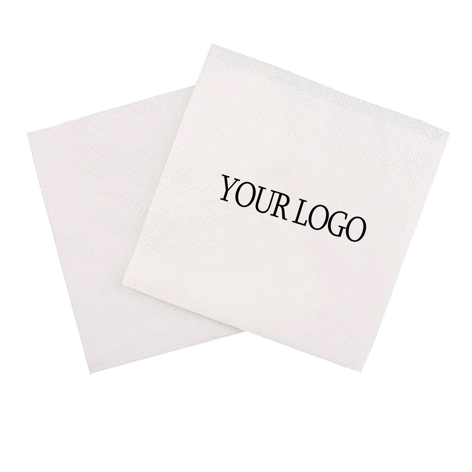 White Beverage Napkins MOQ 300 3