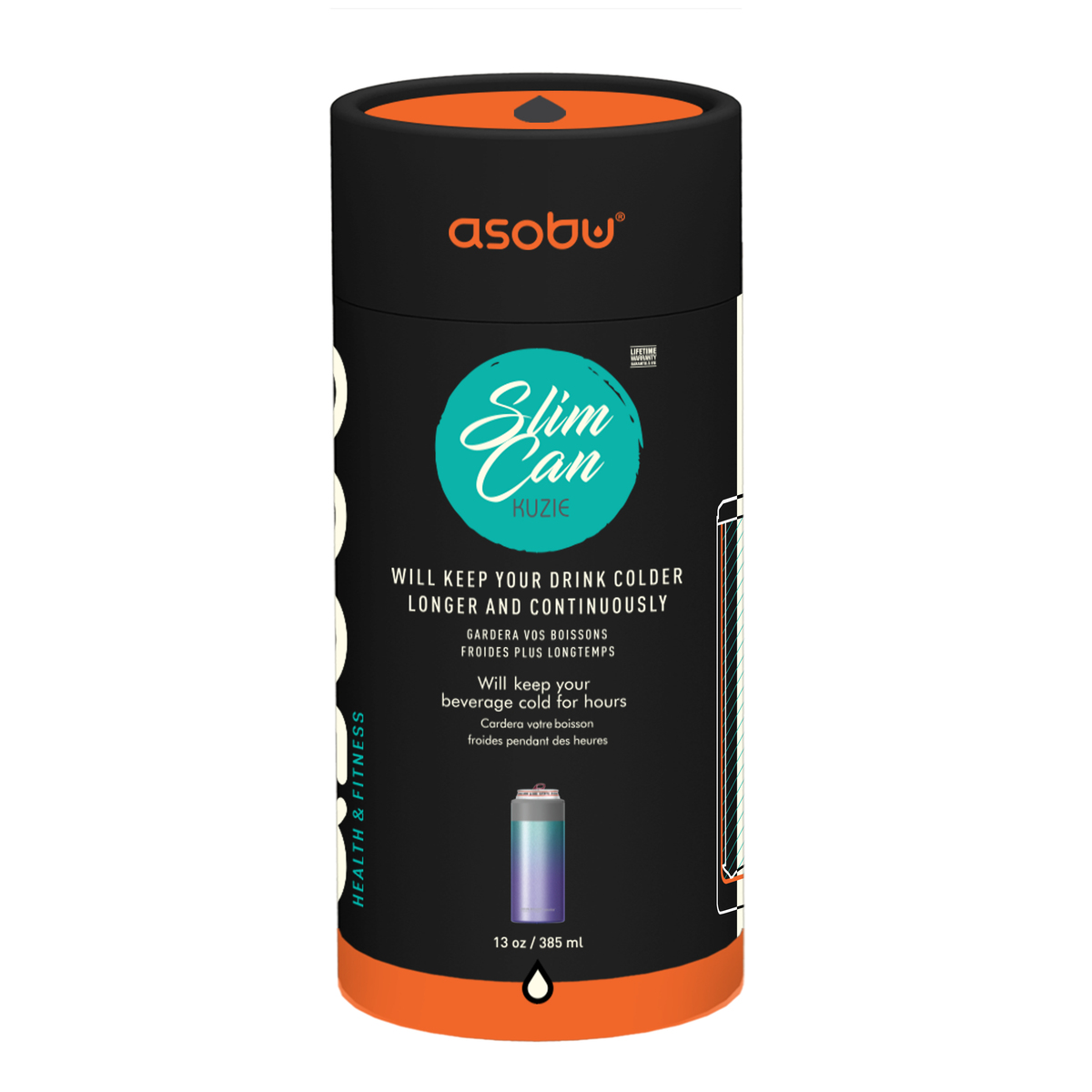 12 oz Asobu Vacuum Insulated Slim Can Sleeve 8