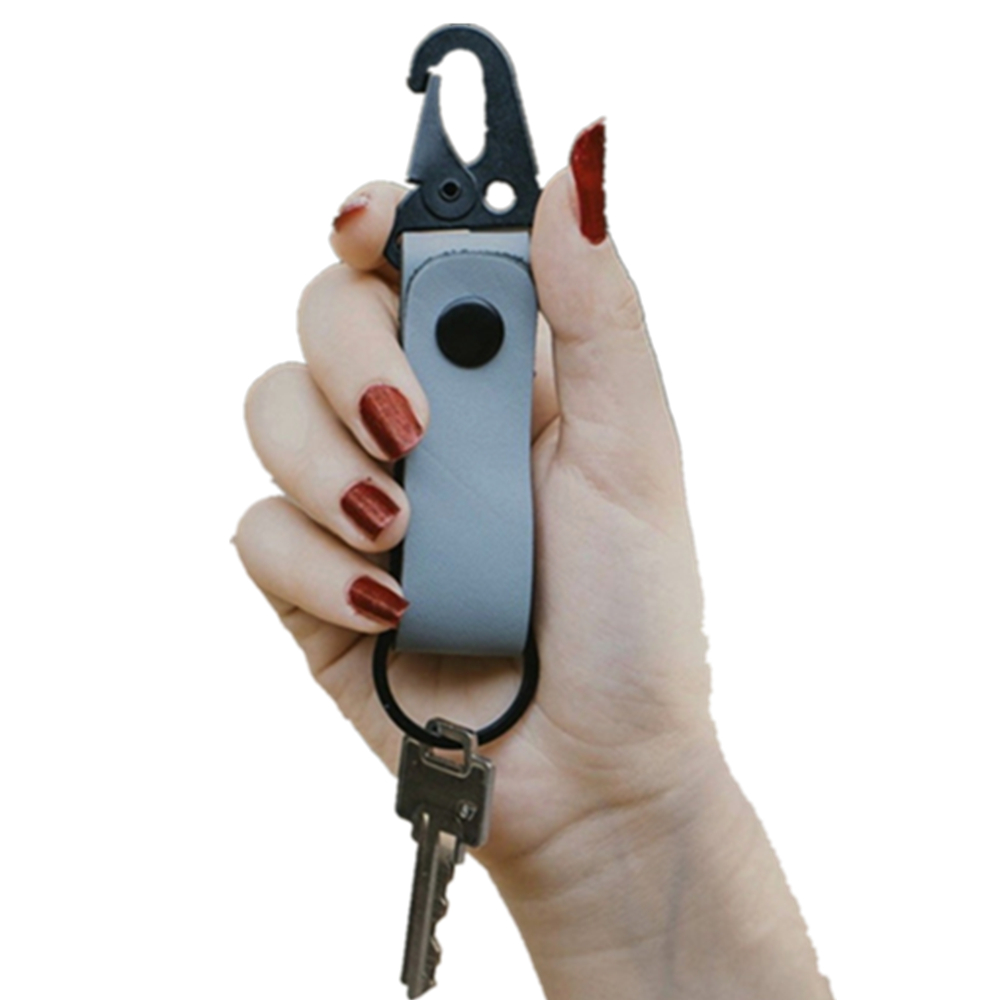 Leather Keychain With Antique Nickel Carabiners 5