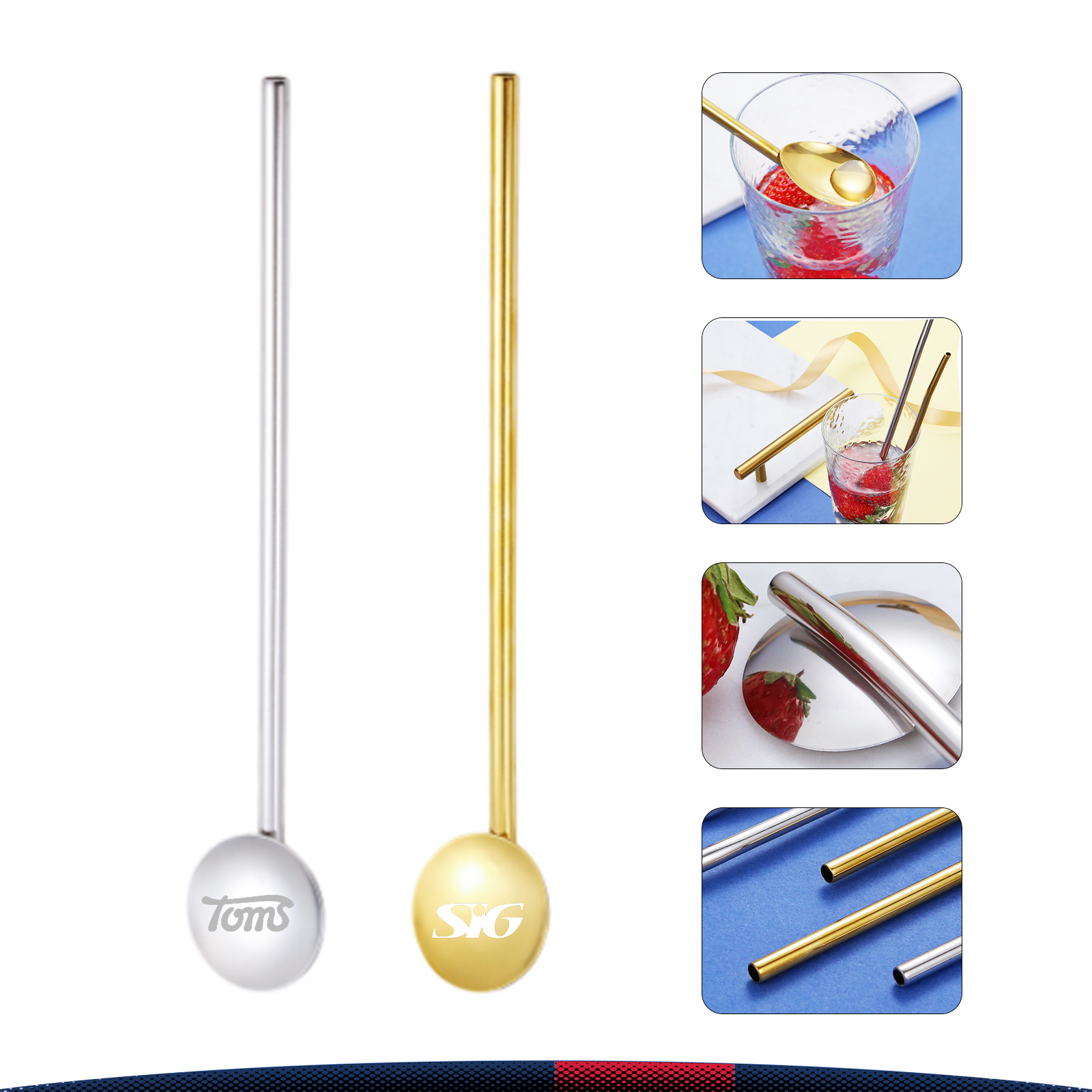 Darcy Stainless Steel Spoon Straw 3
