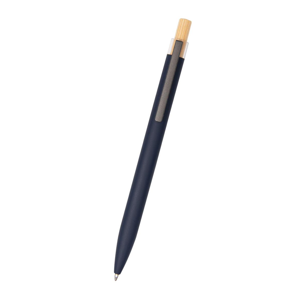 Recycled Aluminum Pen With Bamboo Plunger 22