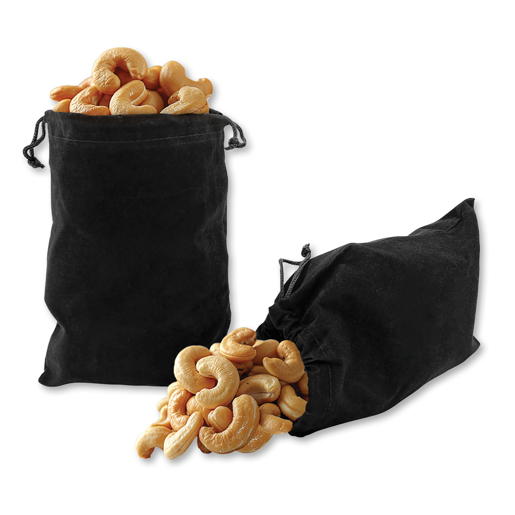 Extra Fancy Cashews in Black Velour Gift Bag 3