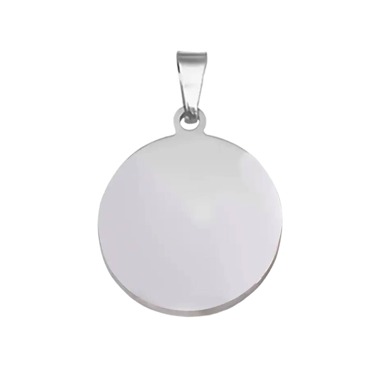 Silver Round Stainless Steel Pet Tag 1