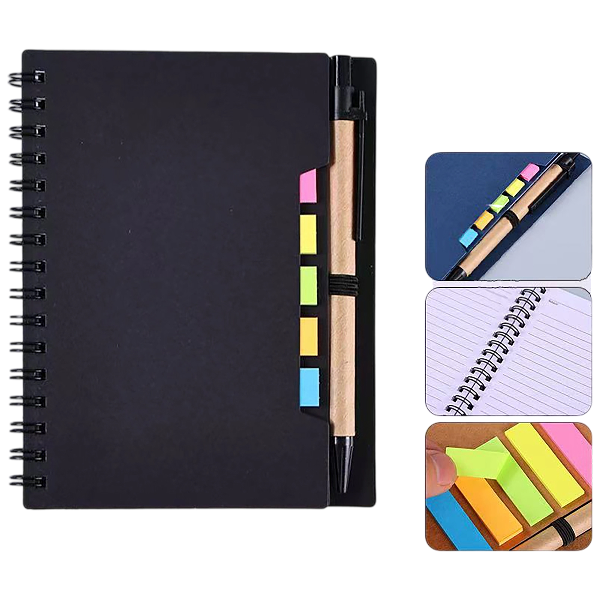 Spiral Notebook With Sticky Note And Pen 4.7" x 5.7" 8