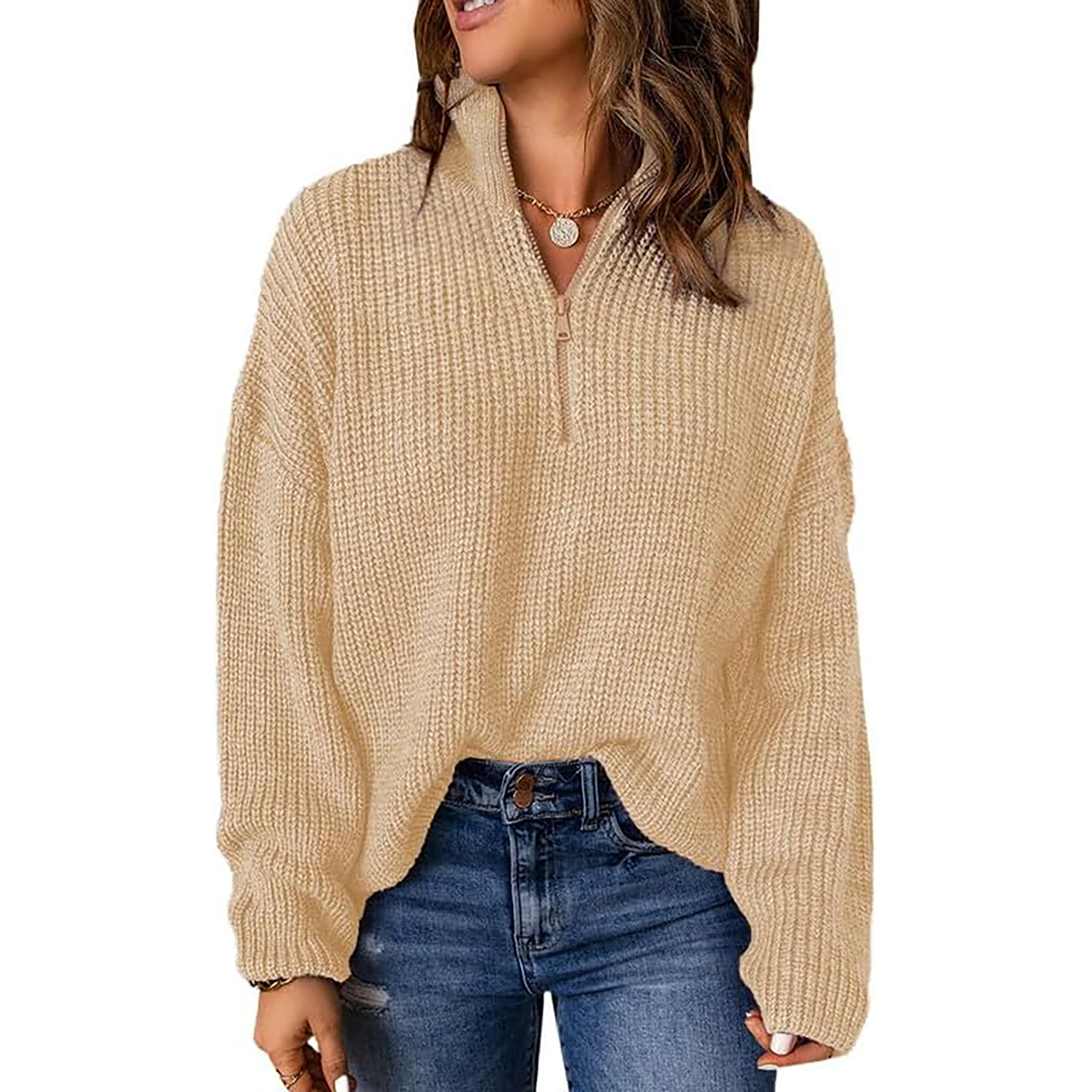 Women's 1/4 Zip Pullover Sweater 8