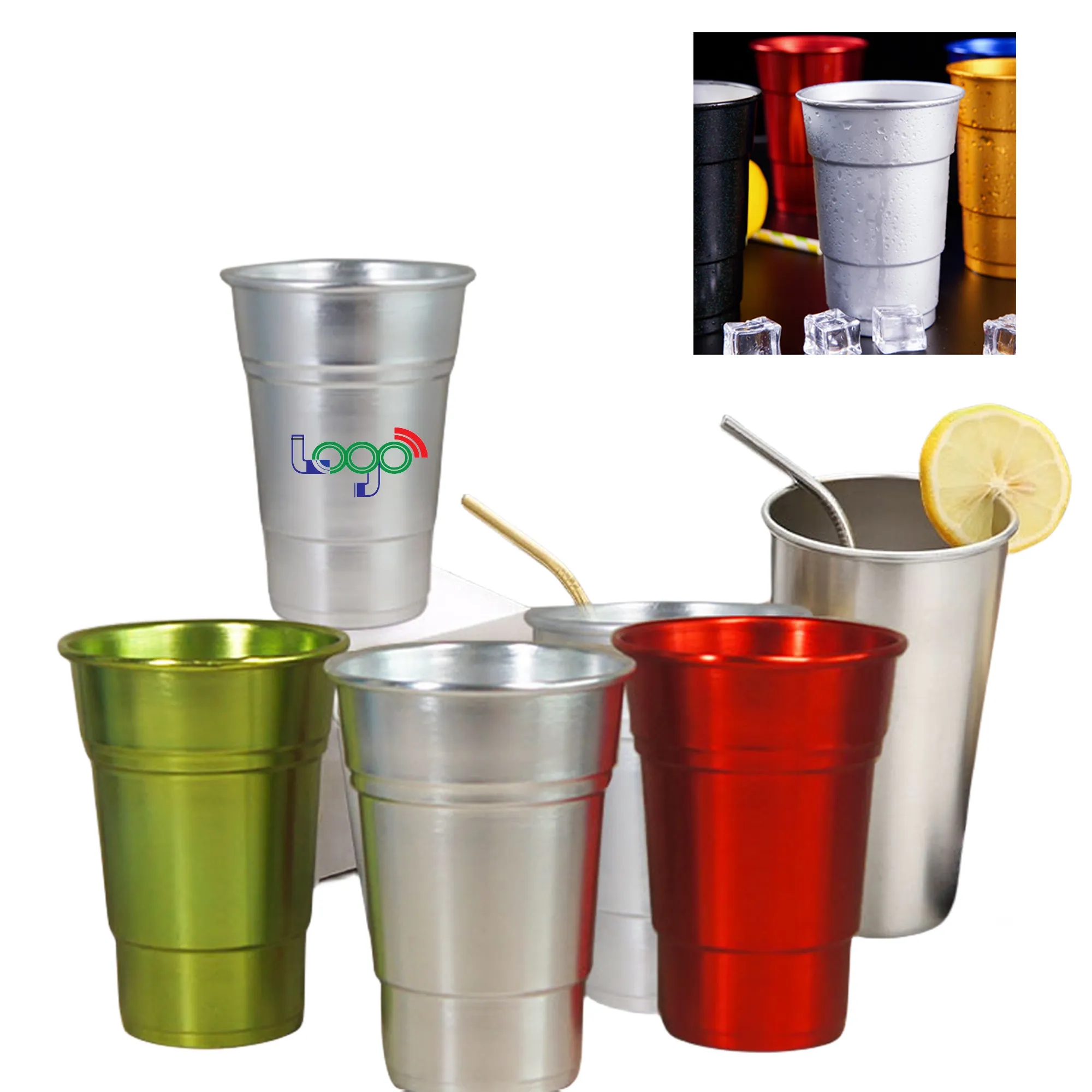 Custom 16 oz Coated Chill Aluminum Cups 2