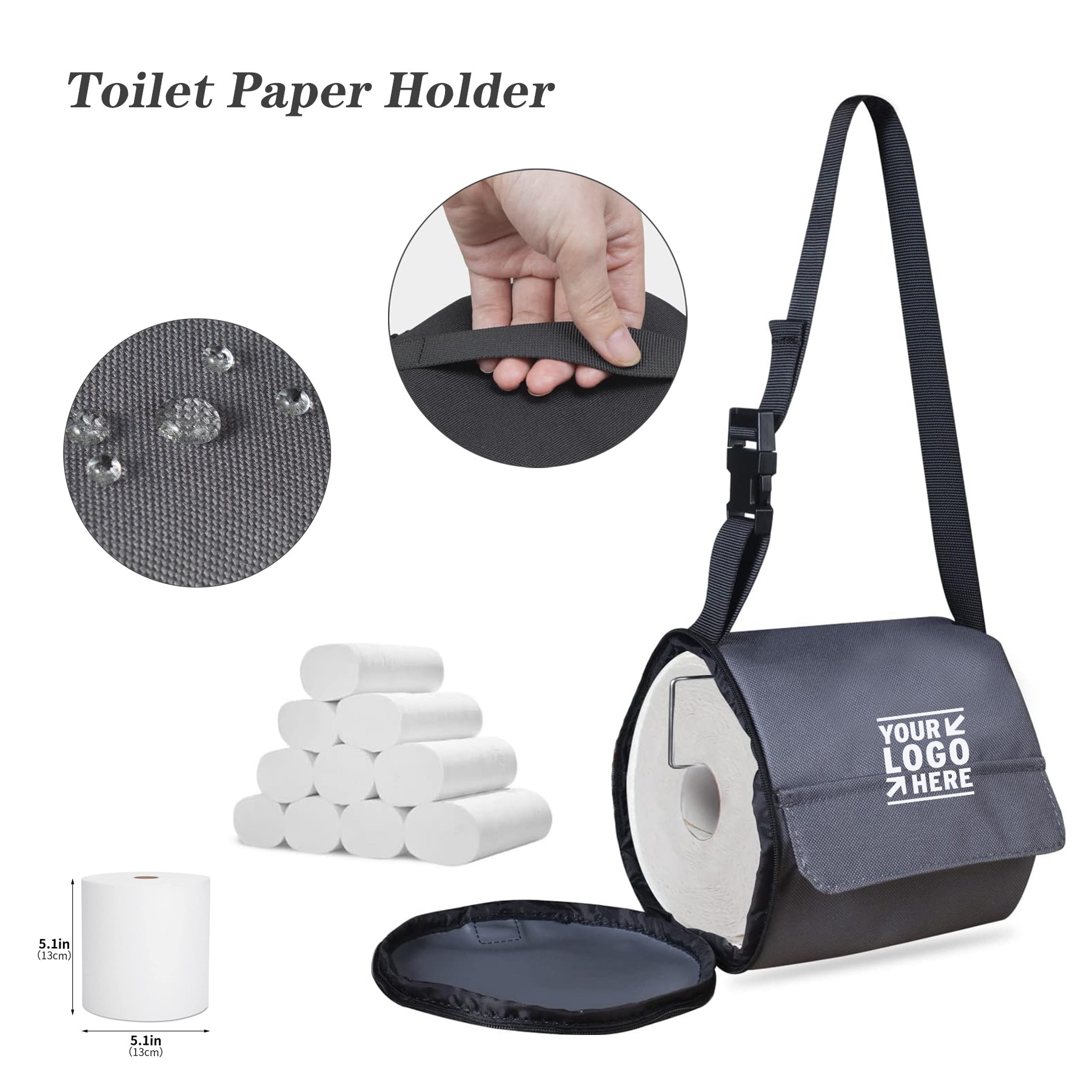 Hanging Camping Toilet Paper Holder Outdoor Travel Portable Roll Paper Reusable Storage Bag 2